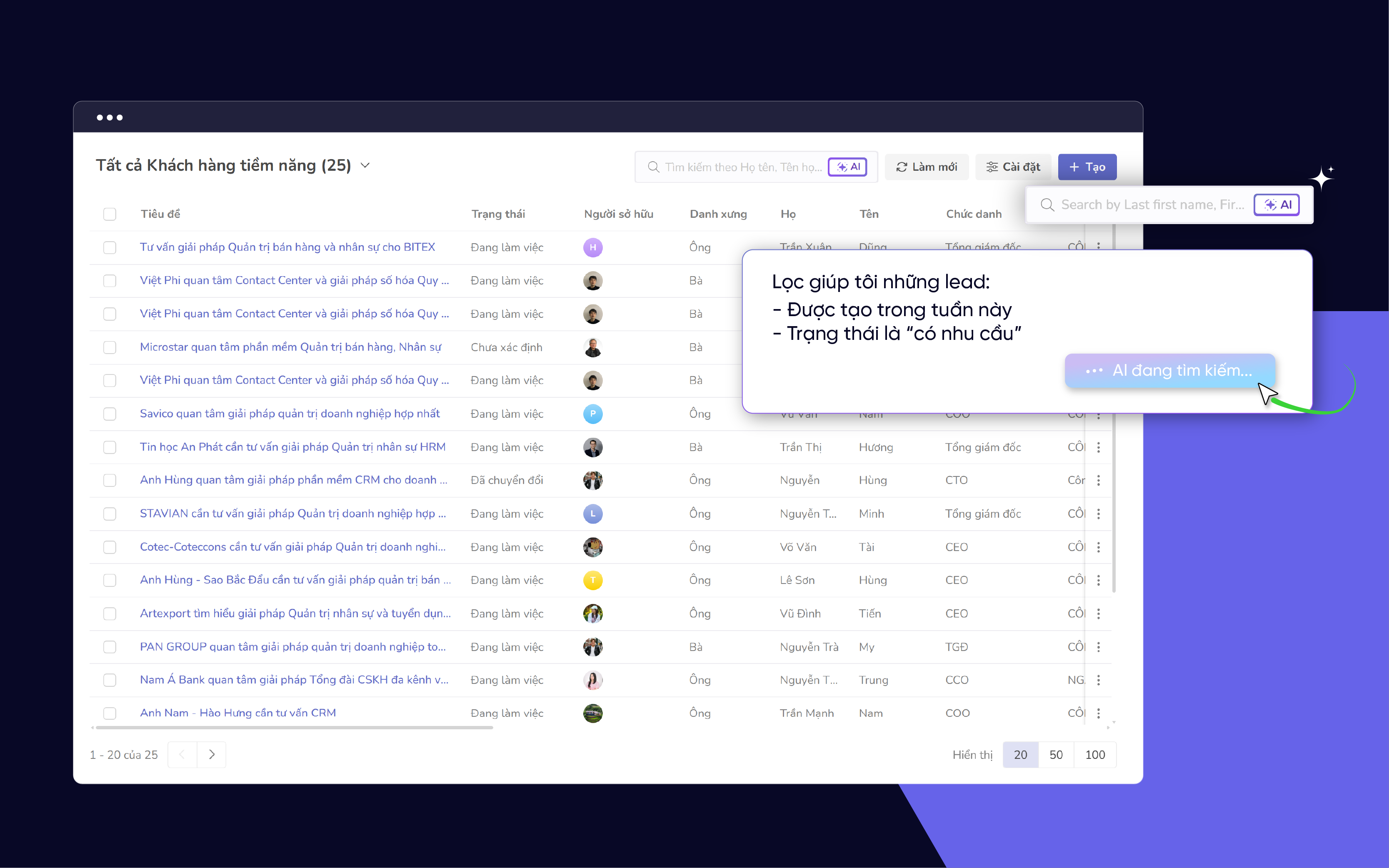 Tích hợp Conversational AI trên CRM Tích hợp AI đàm thoại trên CRM