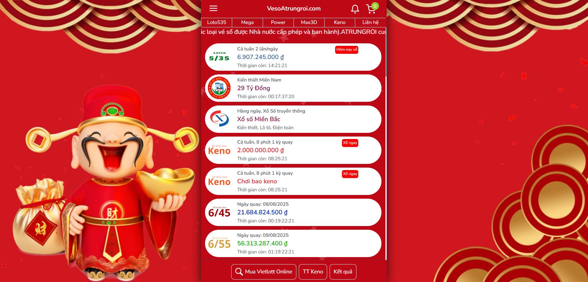 Người chơi tham gia xổ số trực tuyến