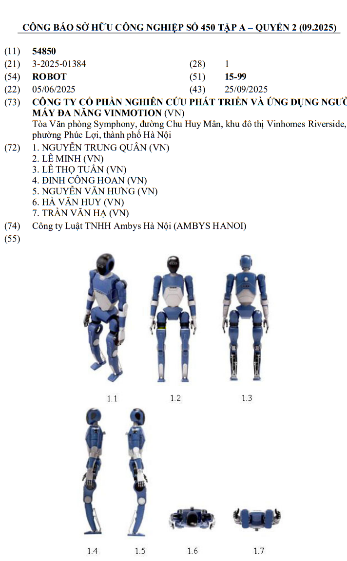 Robot VR-H3 chi tiết