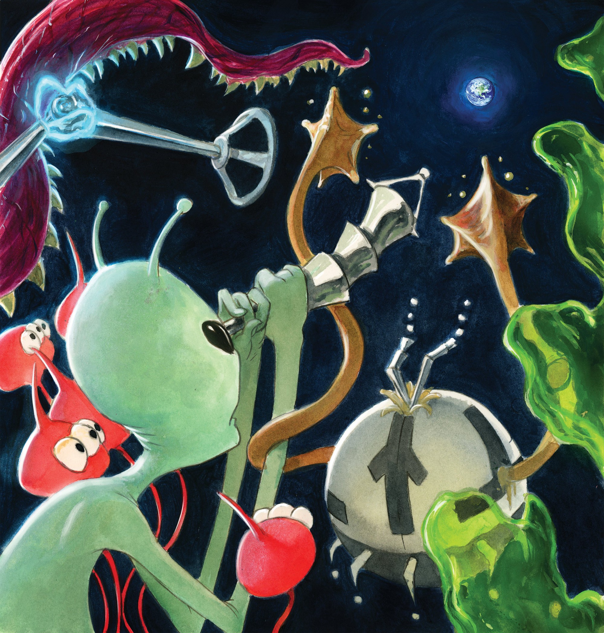 Hình ảnh minh họa quá trình tiến hóa trên Trái Đất