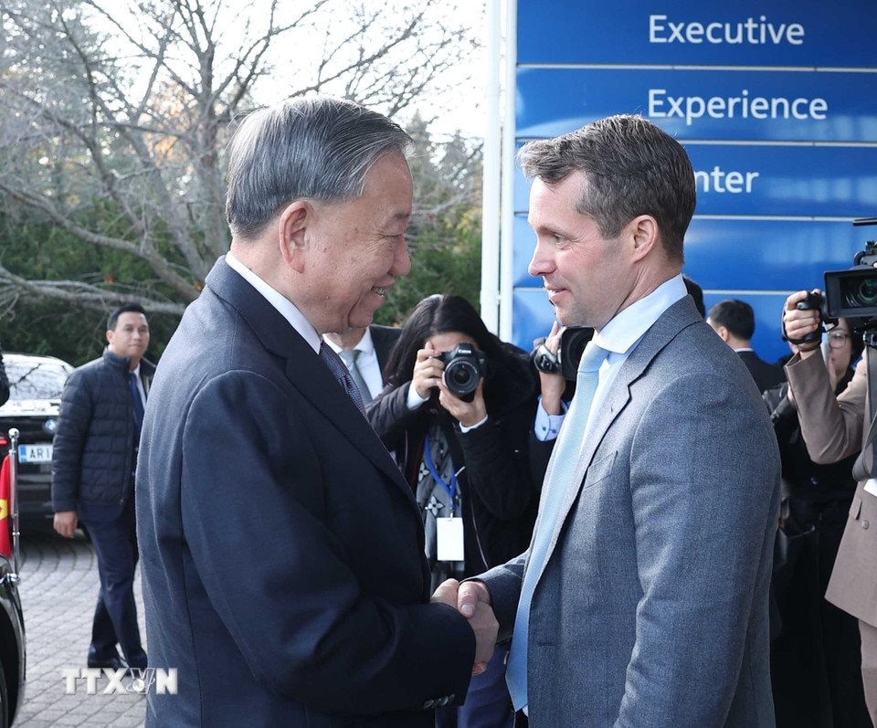 CEO NOKIA Justin Hotard đón Tổng Bí Thư TÔ LÂM CEO NOKIA gặp gỡ lãnh đạo Việt Nam