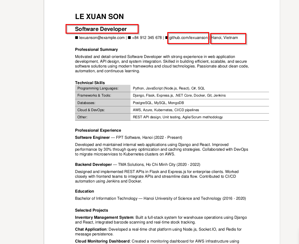 File CV như thông thường nhưng chứa mã độc ẩn